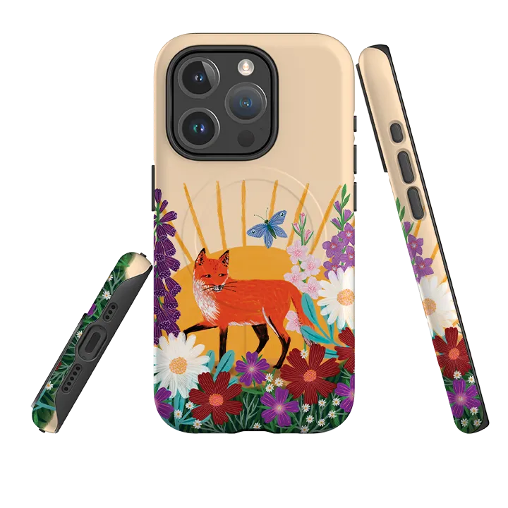 iPhone MagSafe Tough Case -  Summer Fox By Lee Foster Wilson Rugged Look Finish Clear Back