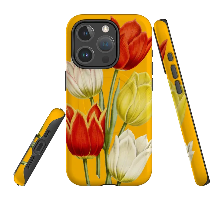 iPhone MagSafe Tough Case - Tulips Soft Pattern Layer Anti Slip