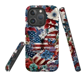 Smooth Edge Design Minimal Grip iPhone MagSafe Tough Case -  US Floral III