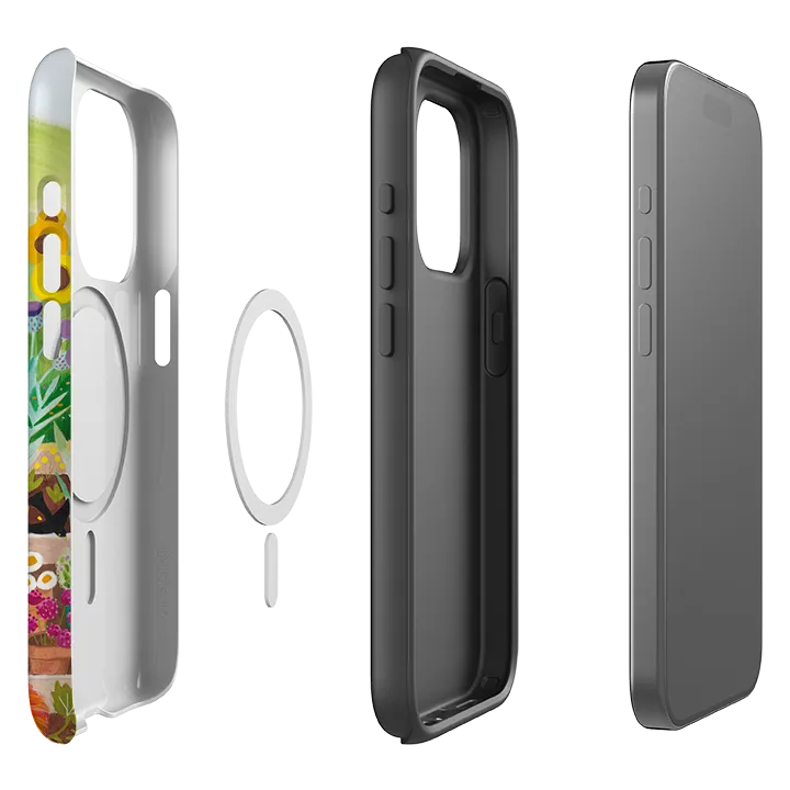 Simple Texture Light Finish iPhone MagSafe Tough Case - Veg Garden By Bex Parkin