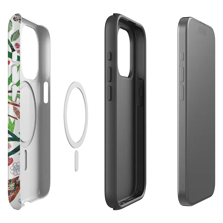 iPhone MagSafe Tough Case -  Vintage Birds By Jane Robbins Modern Grip Design Wireless charging