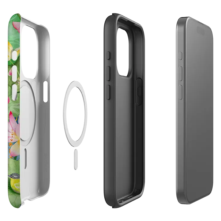 iPhone MagSafe Tough Case -  Waterlily Pond By Bex Parkin Grip Layer