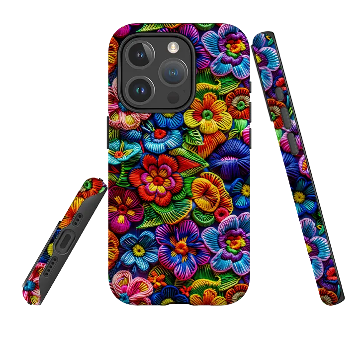 iPhone MagSafe Tough Case - Wild Summer Flowers V Durable Edge Finish anti fingerprint