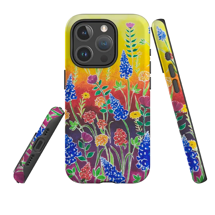 Edge Protection iPhone MagSafe Tough Case - Wildflower Fantasy By Linda Calvert Jacobson
