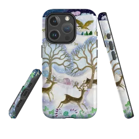iPhone MagSafe Tough Case -  Winter Deer By Bex Parkin Rugged Look Finish