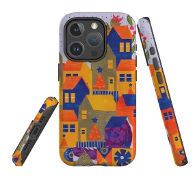 Matte Pattern iPhone MagSafe Tough Case - Winter Village I By Tracey English