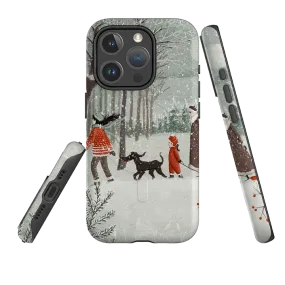 iPhone MagSafe Tough Case -  Winter Walk By Maja Lindberg Hybrid Pattern Design Soft Surface Layer
