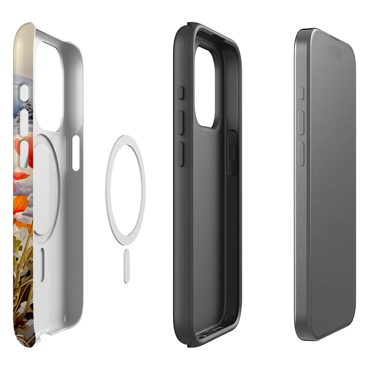 iPhone MagSafe Tough Case -  Winter Wild Flowers II Stylish Edge