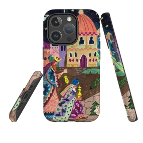 Sleek Texture Hybrid Texture iPhone MagSafe Tough Case - Wisemen II By Caroline Bonne Muller