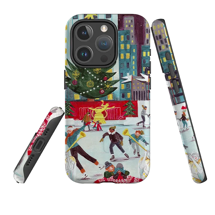 iPhone MagSafe Tough Case -  Xmas In New York By Caroline Bonne Muller Modern Finish