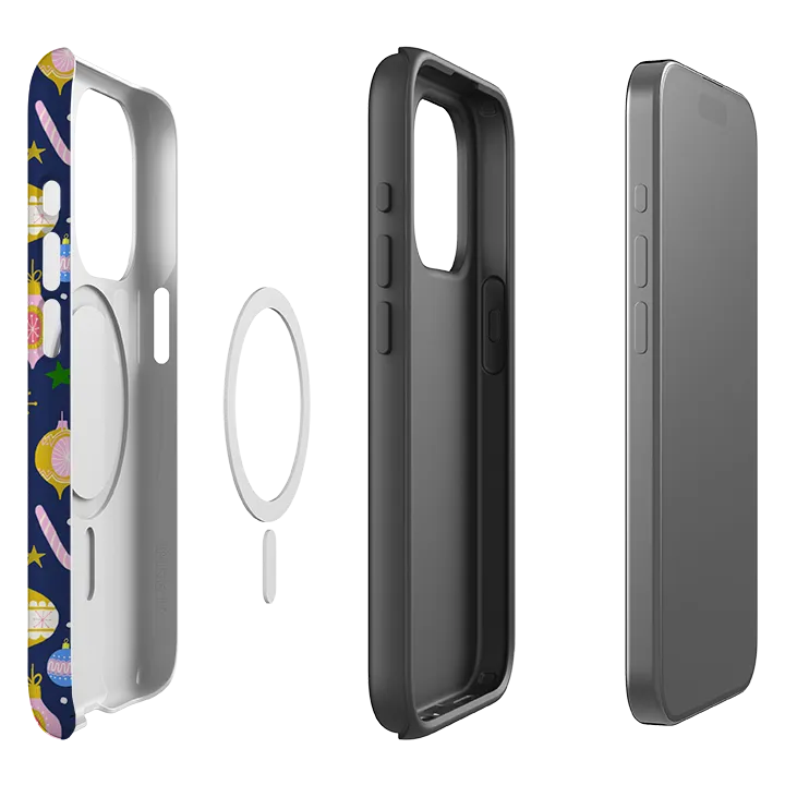 Matte Feel Texture iPhone MagSafe Tough Case - Xmas Pattern II By Bex Parkin