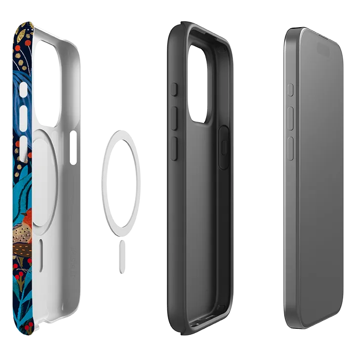 iPhone MagSafe Tough Case - Xmas Robin II By Emma Frances Grant Flexible Layer Design Modern Style