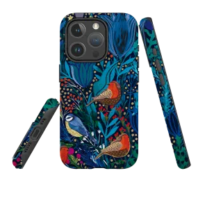 iPhone MagSafe Tough Case - Xmas Robin IV By Emma Frances Grant Gloss Texture Shock shield