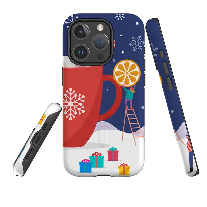 iPhone MagSafe Tough Case - Xmas Treats Hybrid Shield Protective Design Texture