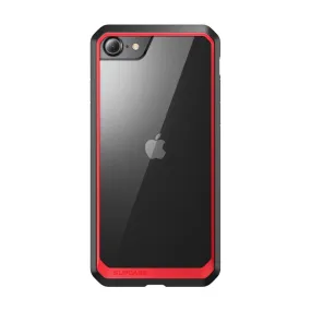 Strong Frame iPhone SE Unicorn Beetle Clear Hybrid Protective Bumper Case-Red