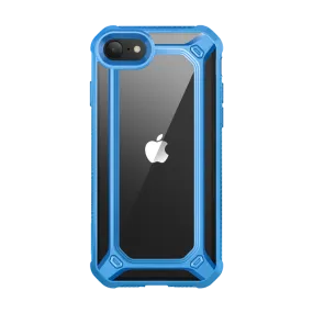 iPhone SE Unicorn Beetle Exo Clear Case-Blue Minimal Finish