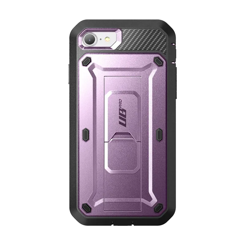 Light Shield iPhone SE Unicorn Beetle Pro Full-Body Case with Kickstand-Metallic Purple