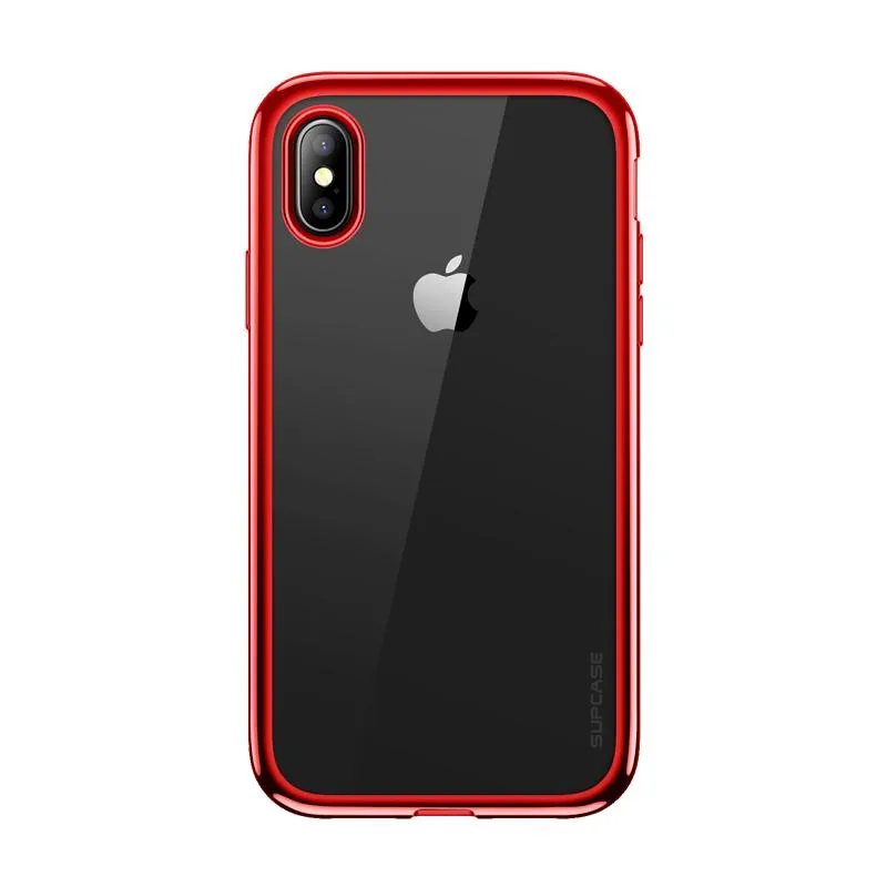 iPhone X / XS Unicorn Beetle Electro Clear Case-Red Minimal Feature