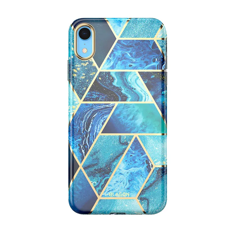 Grip Finish Flexible structure iPhone XR Cosmo Lite Case-Ocean Blue