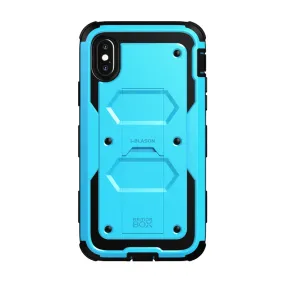Compact Texture Layer Fashion Touch iPhone XS Max Armorbox Case-Blue