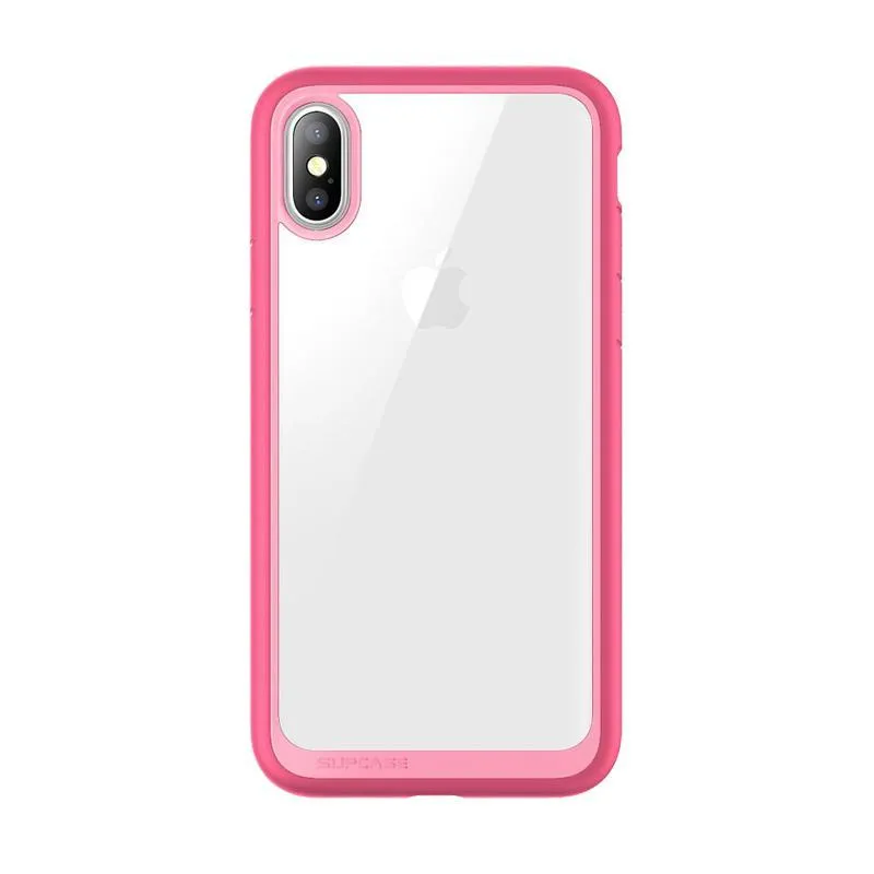Flexible Protection iPhone XS Max Unicorn Beetle Style Slim Clear Case-Pink