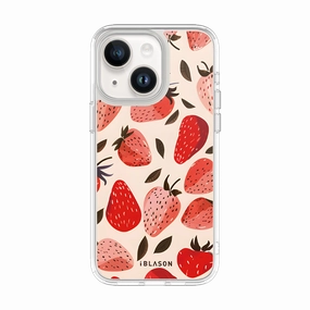 iPhone 15 Halo MagSafe Cute Phone Case - Strawberries Color Finish