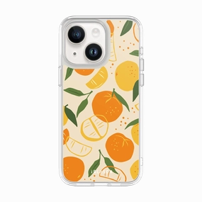 iPhone 15 Plus Halo MagSafe Cute Phone Case - Oranges & Lemons Simple Texture Comfort Build