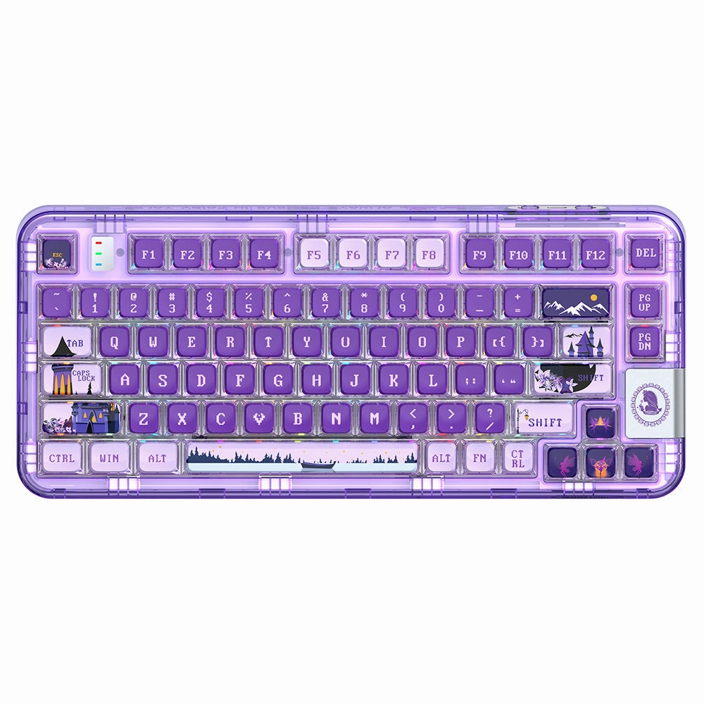 YUNZII CK75 Wireless Transparent Gasket Mechanical Keyboard-Polar Bear PC Compatible Keyboard Mechanical Desk Gear