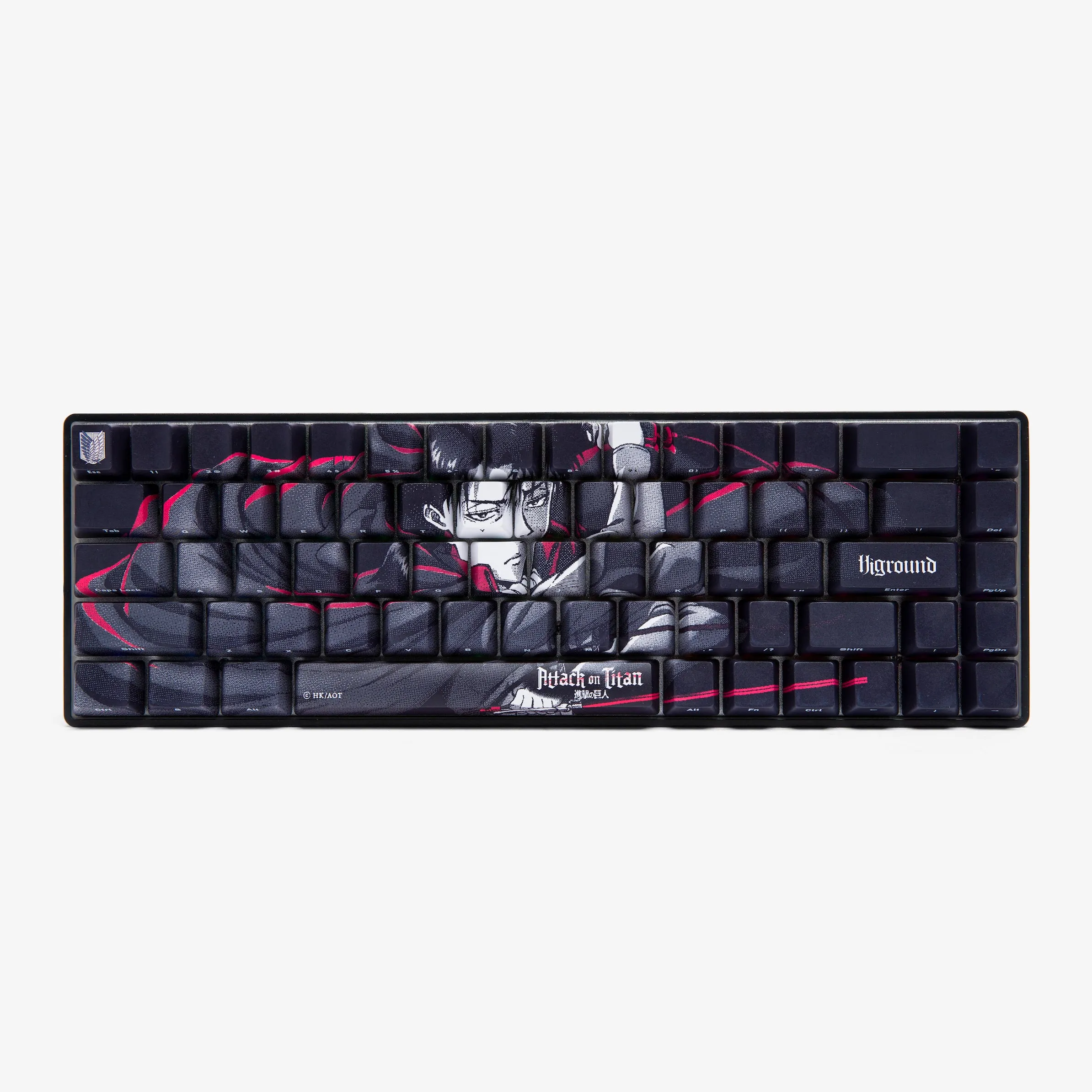 Attack on Titan x Higround Levi Keyboard Floating Keys Desktop RGB Setup