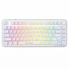 RX S75  Crystal White Tri-mode mechanical keyboard Home Office Keyboard