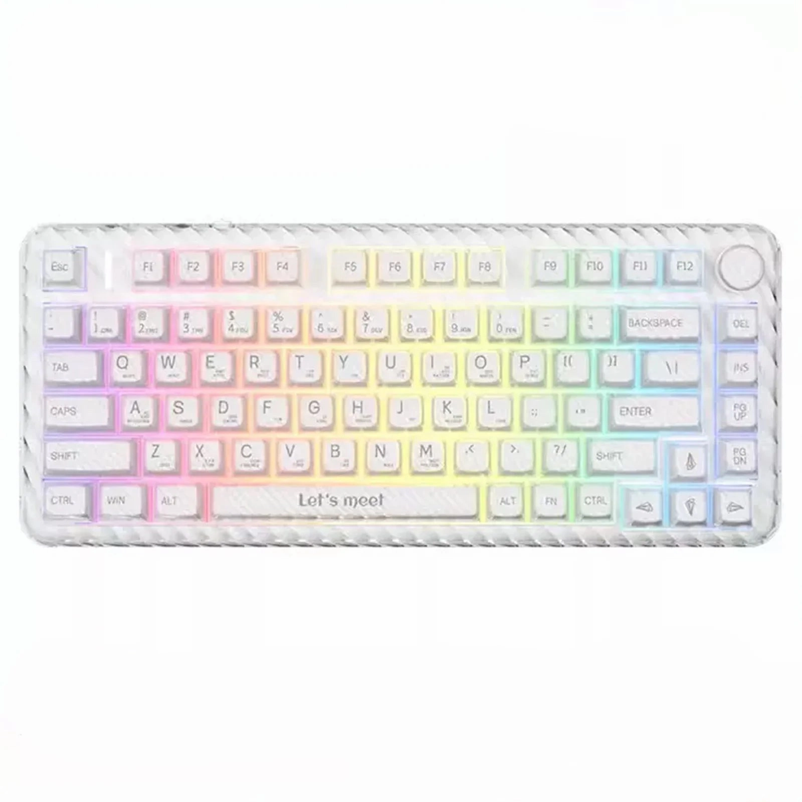 RX S75  Crystal White Tri-mode mechanical keyboard Home Office Keyboard