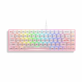 Womier WK68 Hot-swappable 68 Keys Wired Mechanical Keyboard Premium Keyboard Build Rainbow Cycle Effects