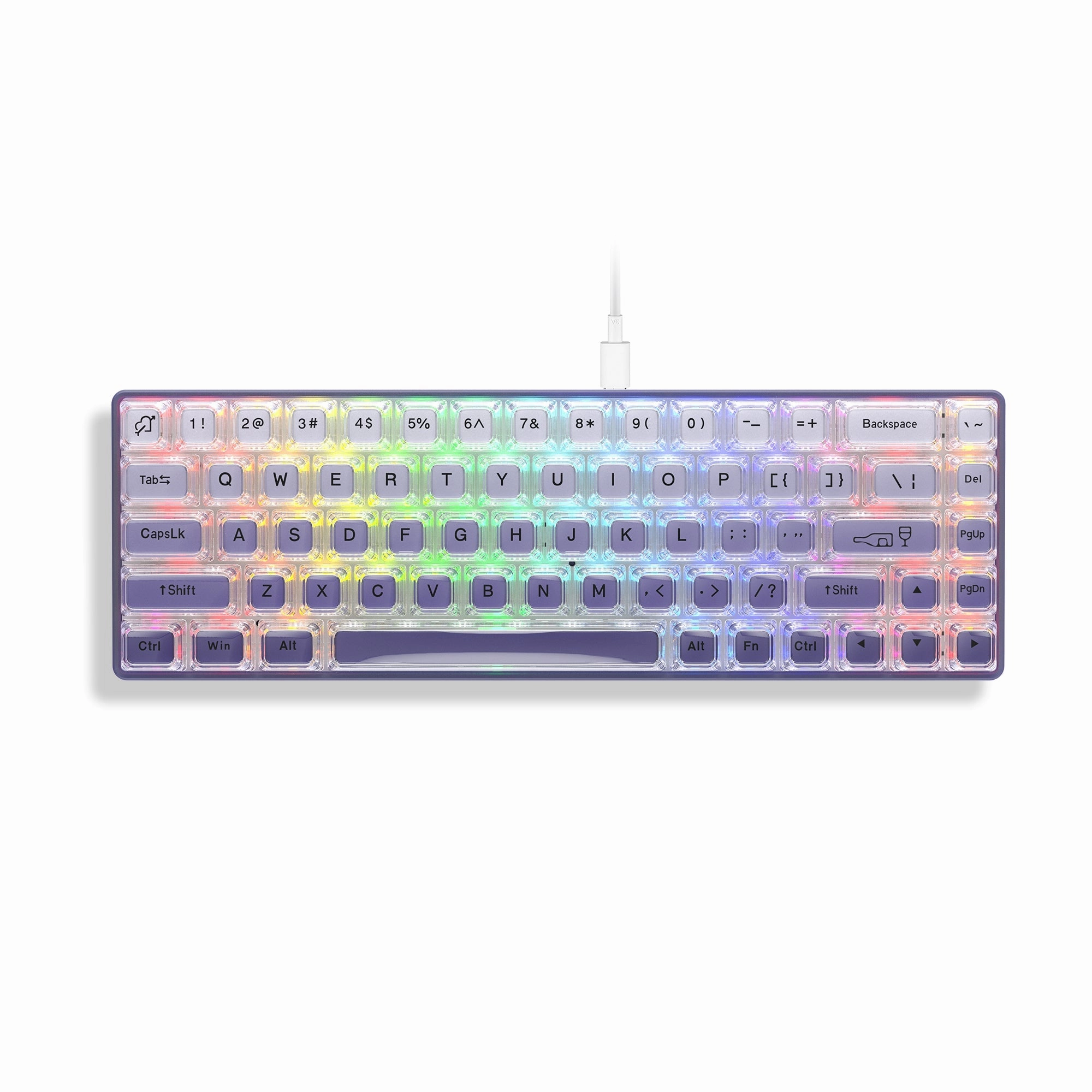 Womier WK68 Hot-swappable 68 Keys Wired Mechanical Keyboard Dustproof Keyboard