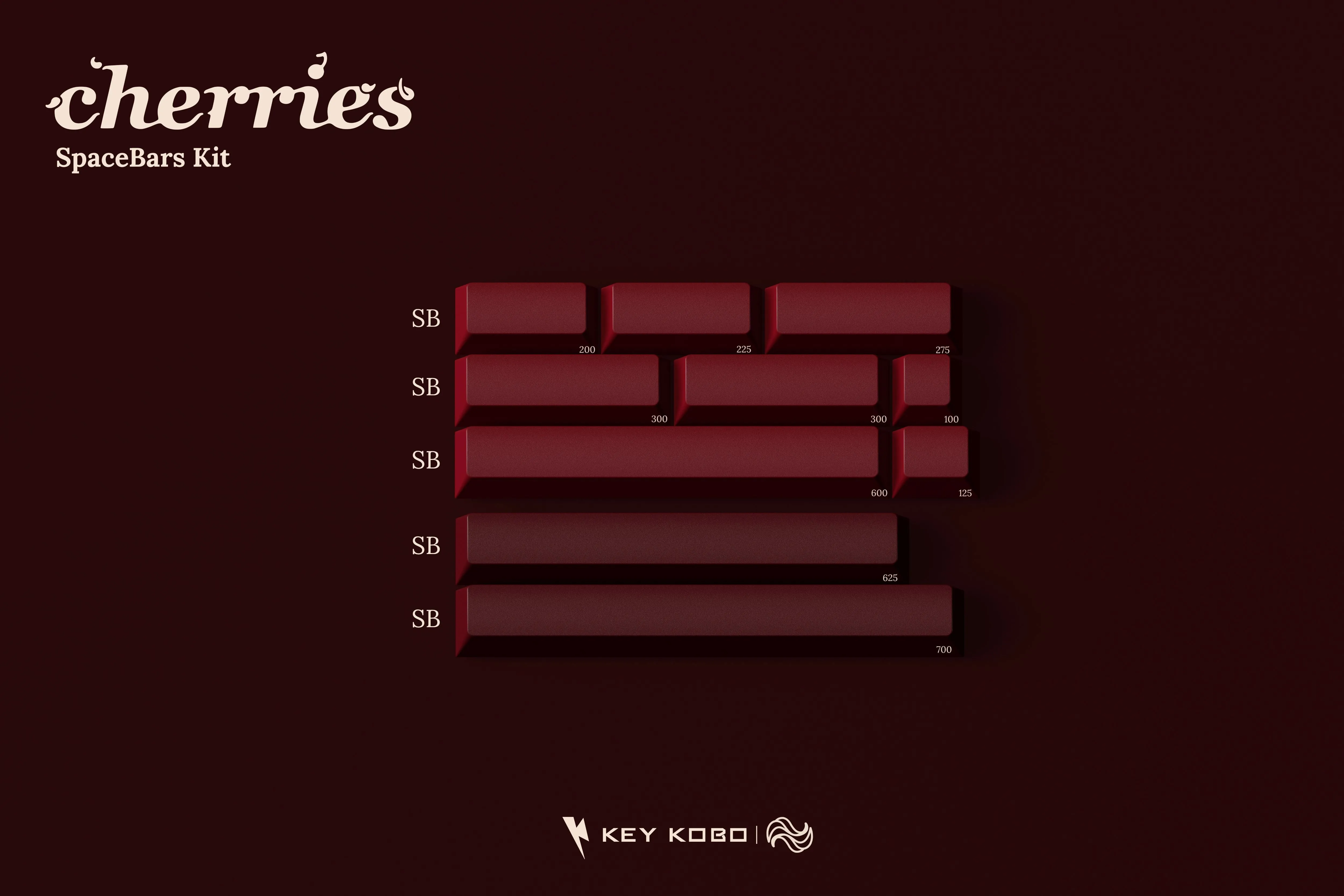 Mechanical Layout Options KEYKOBO CHERRIES ABS DOUBLE-SHOT KEYCAP SET