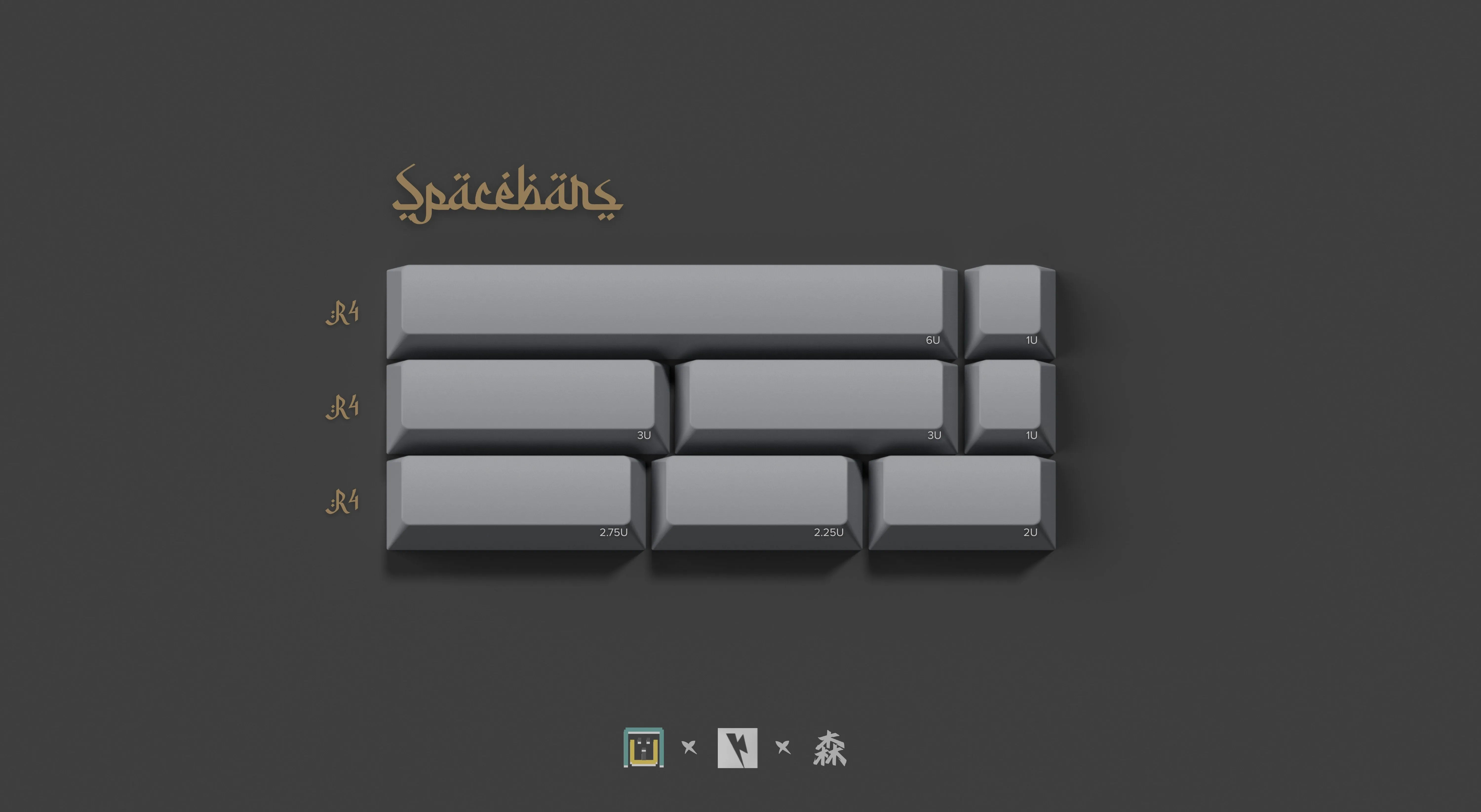 Tactile Feedback KEYKOBO KHONSU ABS DOUBLE-SHOT KEYCAP SET INSTOCK