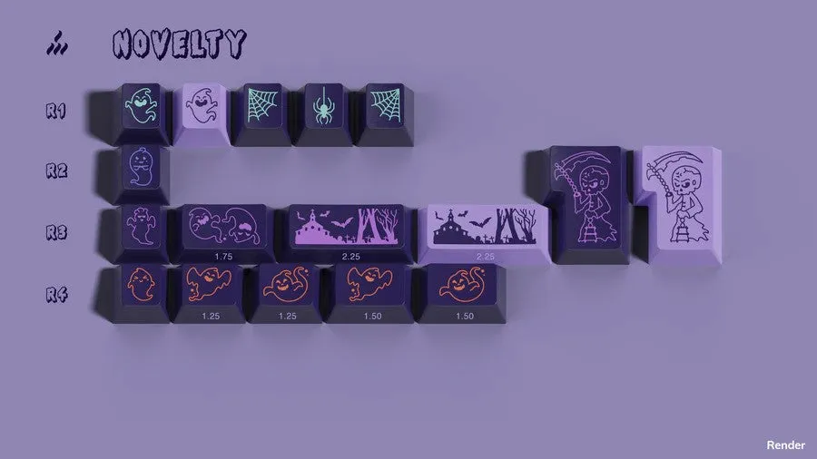 High Performance KEYKOBO POLTERGEIST KEYCAP SET