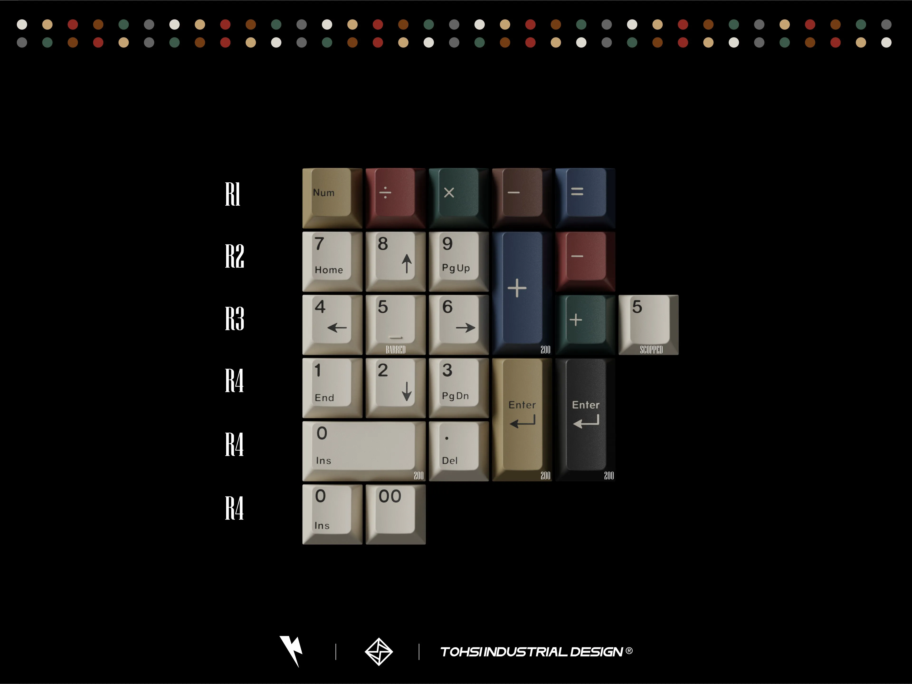 KEYKOBO RETRO MIXED LIGHTS KEYCAP SET R2 INSTOCK Linear Tactile