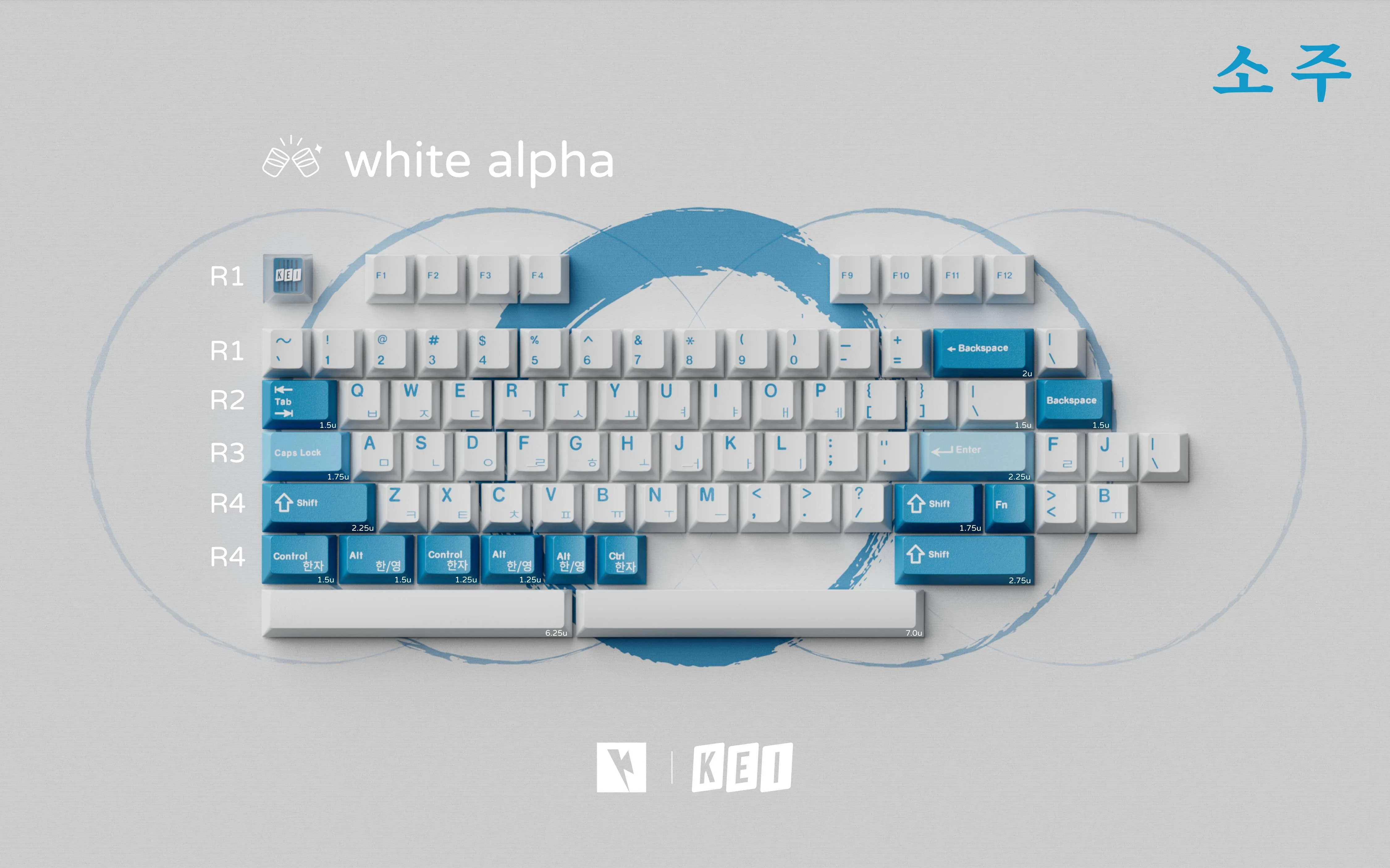 Keycap Puller Tool Mechanical Desk Study Setup KEYKOBO SOJU ABS DOUBLE-SHOT KEYCAP SET R2