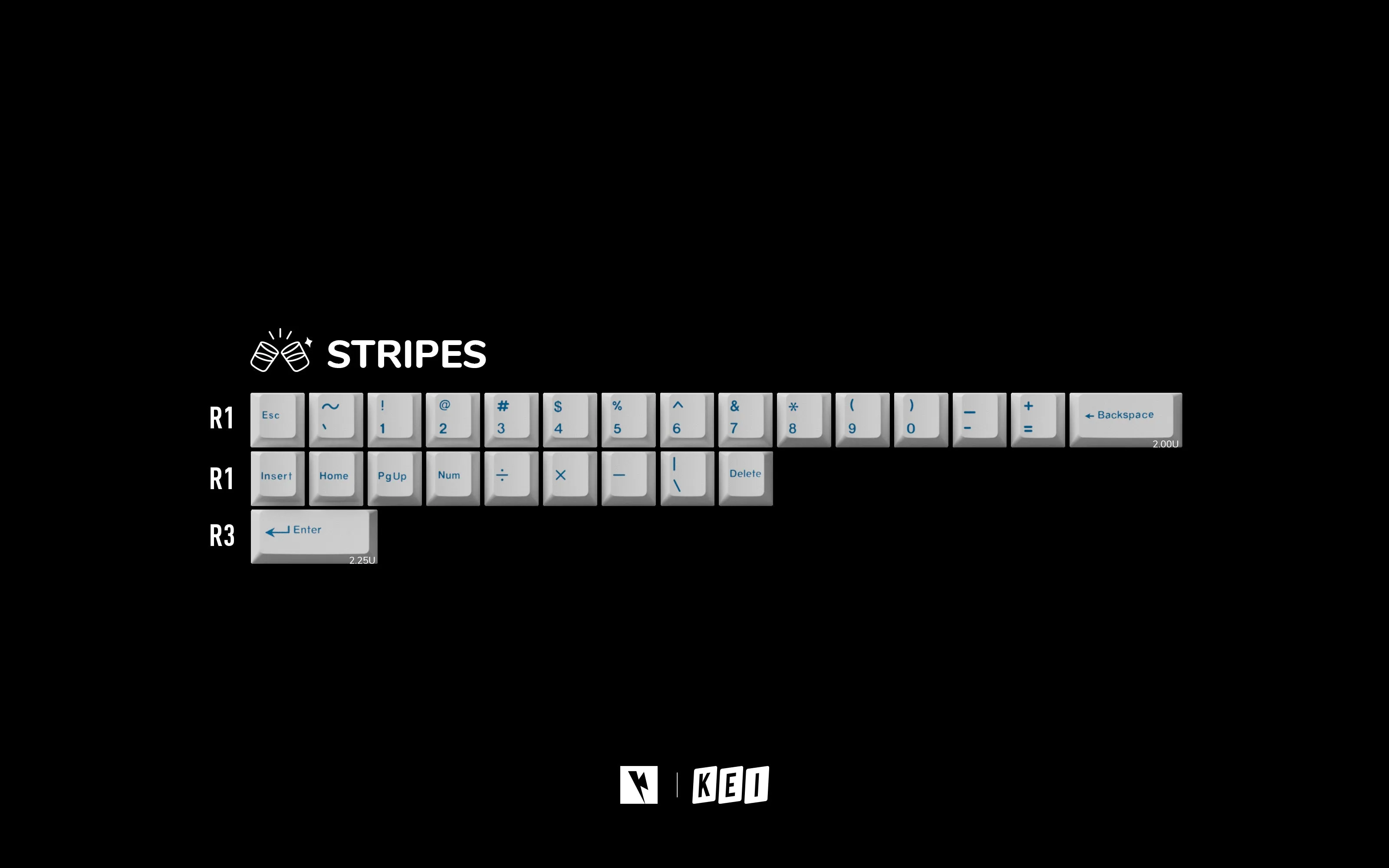 KEYKOBO SOJU ABS DOUBLE-SHOT KEYCAP SET R2 FPS Gamer Keyboard