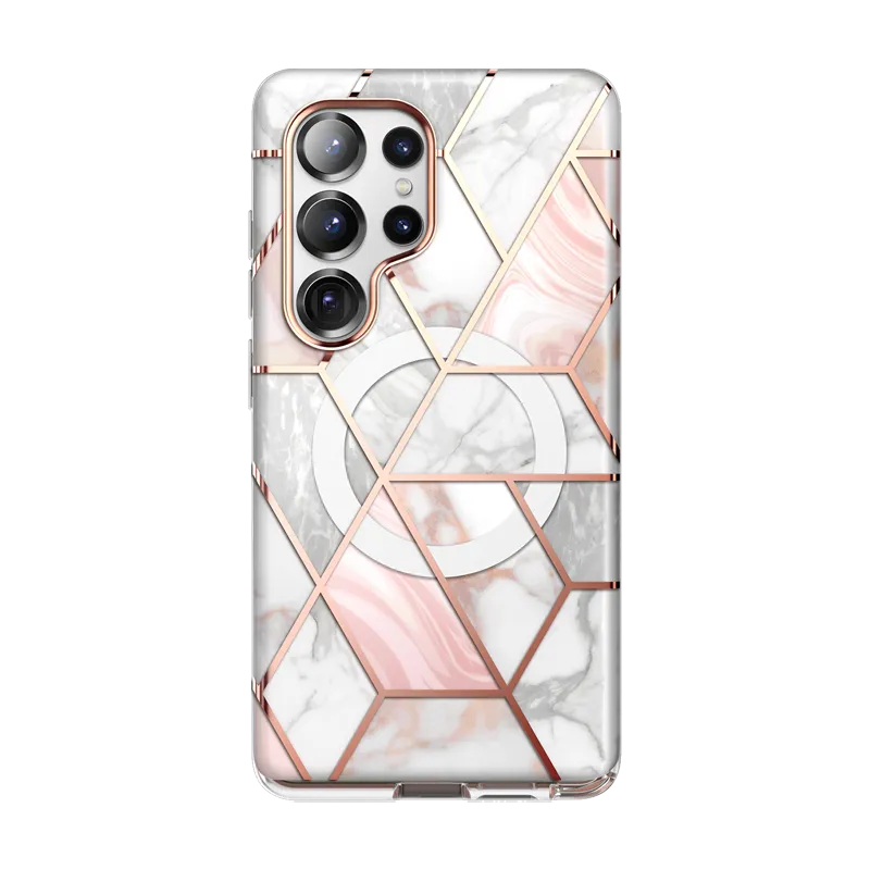 Flexible Edge Galaxy S25 Ultra Cosmo Cute Case -Marble Pink