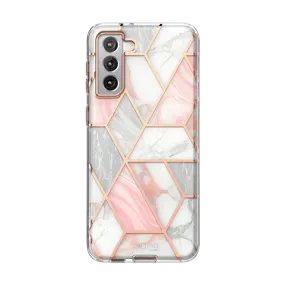 Galaxy S21 Plus Cosmo Case - Marble Pink Comfort Shield Texture