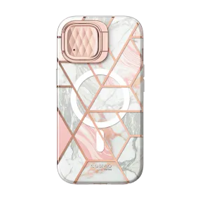 Modern Touch iPhone 15 Cosmo Mag Case - Marble Pink
