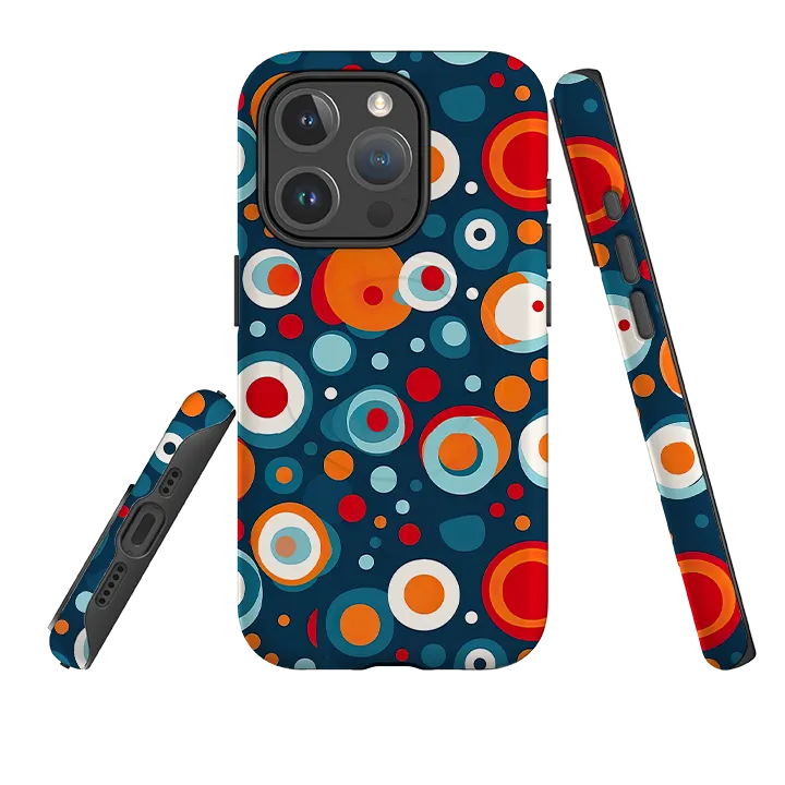 Flexible Pattern Texture iPhone MagSafe Tough Case - Planet Polka