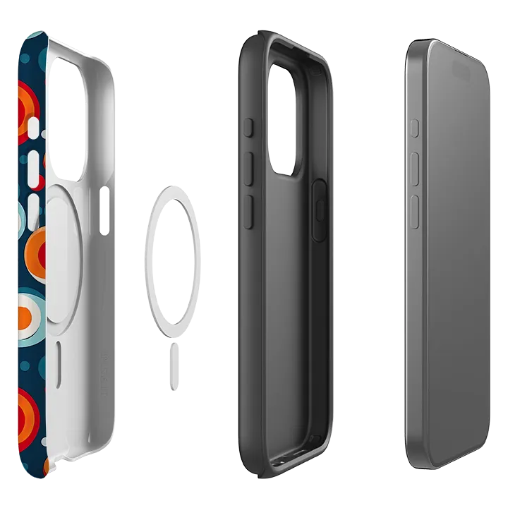 iPhone MagSafe Tough Case - Planet Polka Vivid Surface Detail