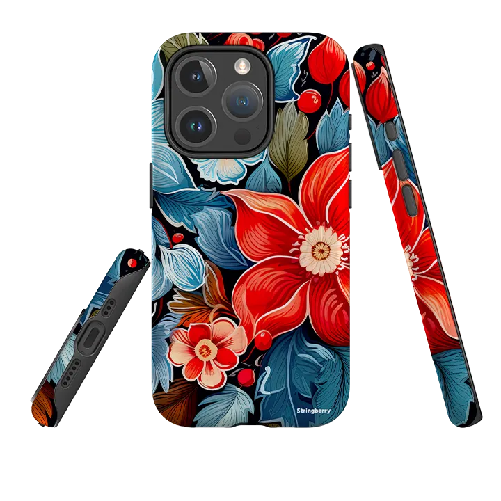 iPhone MagSafe Tough Case - Red Bells Durable Edge Layer Perfect Fit