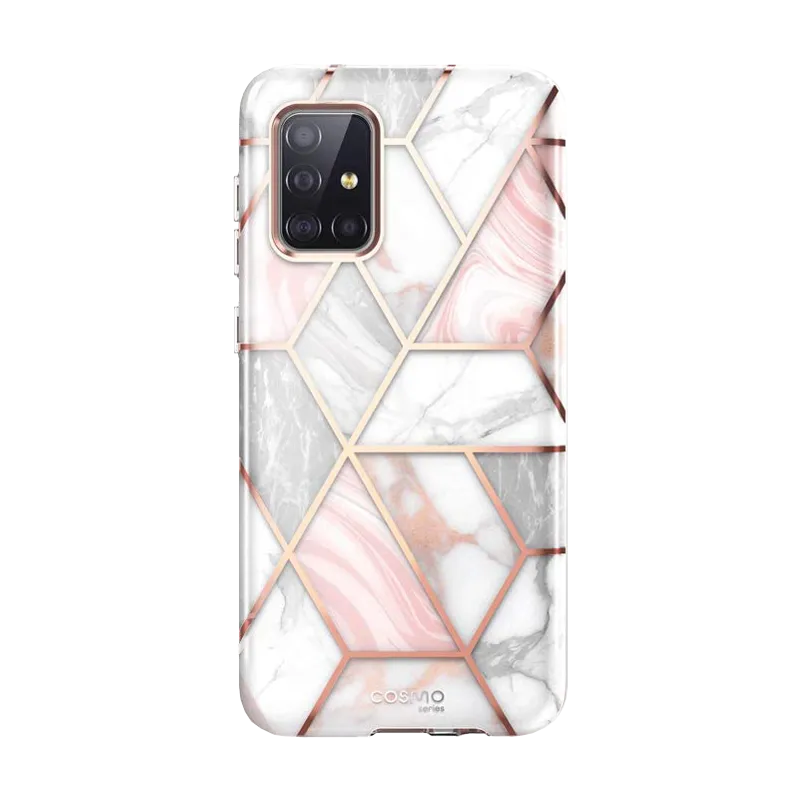 Protective Build Texture Galaxy A51 Cosmo Case - Marble Pink