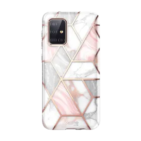 Protective Build Texture Galaxy A51 Cosmo Case - Marble Pink