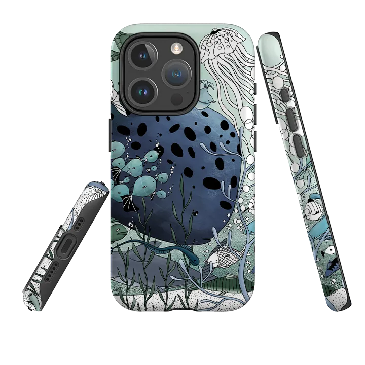 iPhone MagSafe Tough Case - Sea World By Maja Lindberg Minimal Build Texture Soft Cushion