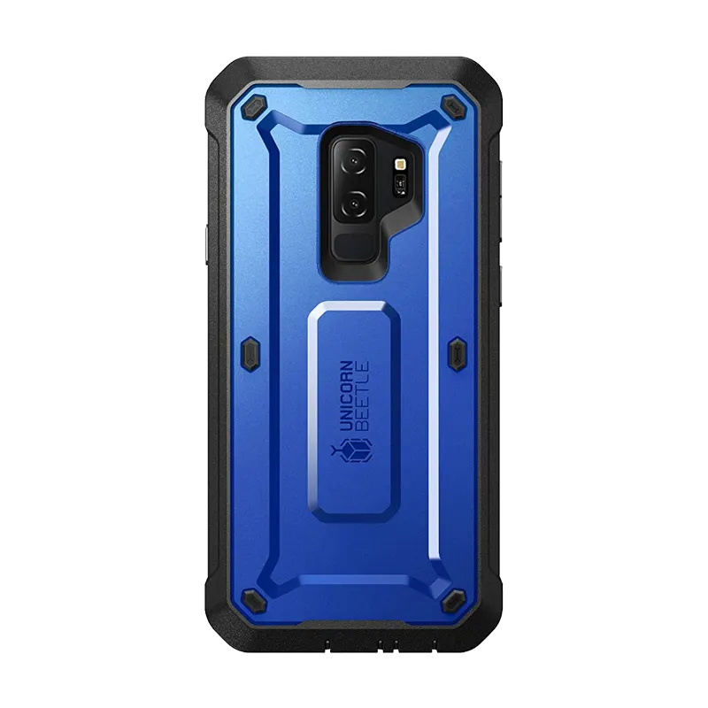 Light Shield Comfort Design Layer Galaxy S9 Plus Unicorn Beetle Pro Full Body Rugged Case-Dark Blue