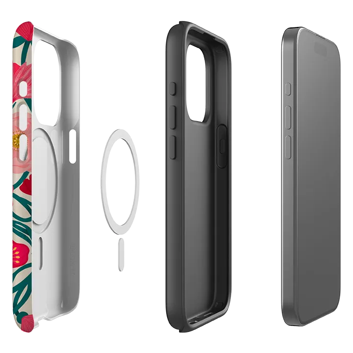 Elegant Pattern iPhone MagSafe Tough Case -  Cream Flora By Nina Pace